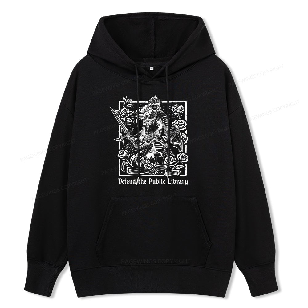 Pagewings Defend The Public Library Unisex Classic Hoodie