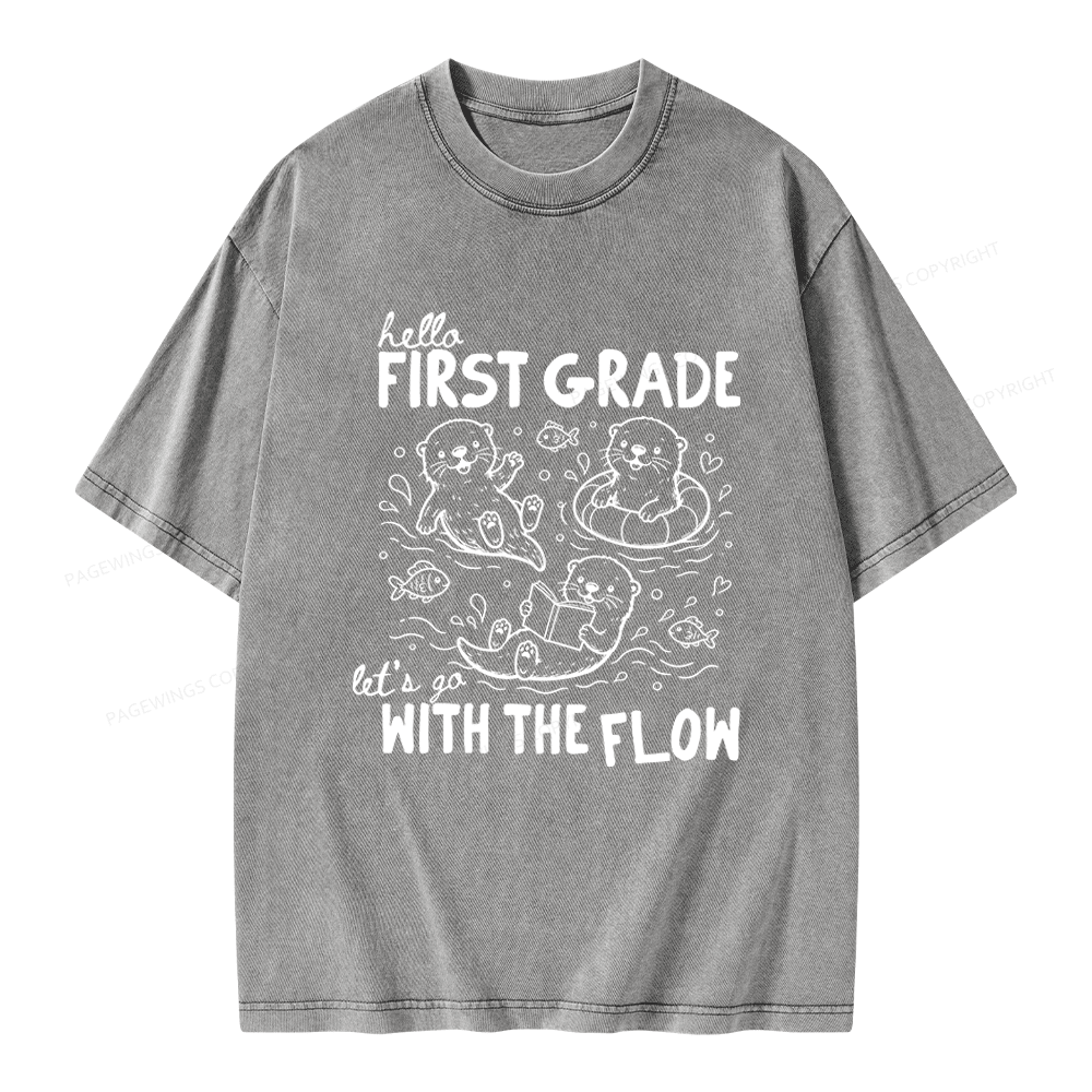 Pagewings Personalized Back to School Unisex Washed T-shirt