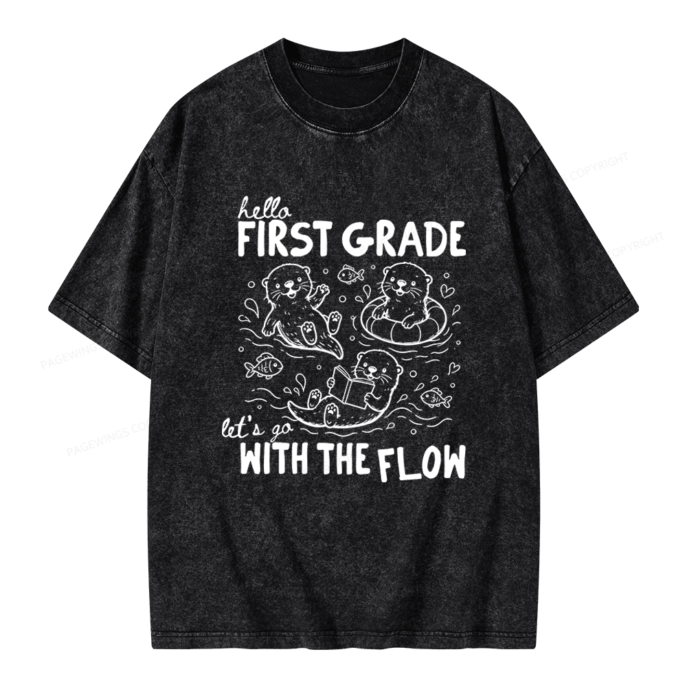 Pagewings Personalized Back to School Unisex Washed T-shirt