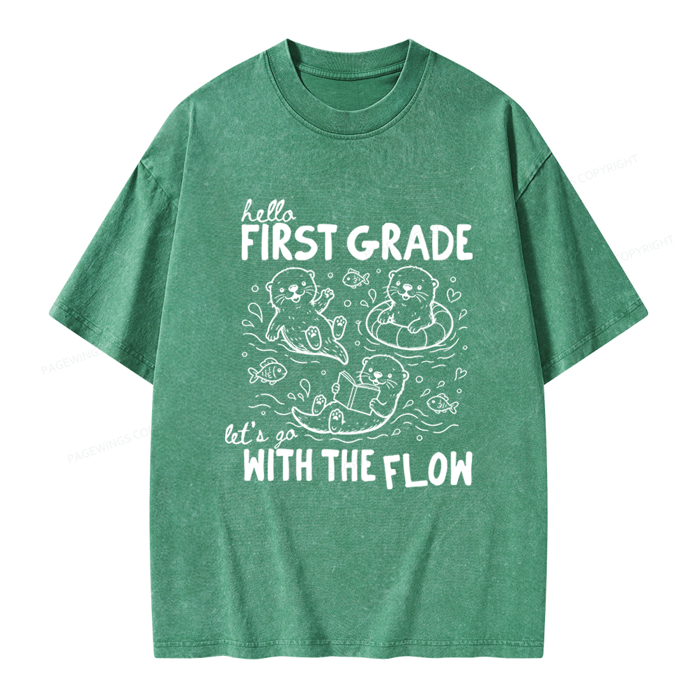 Pagewings Personalized Back to School Unisex Washed T-shirt