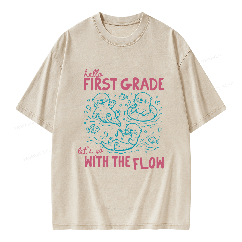 Pagewings Personalized Back to School Unisex Washed T-shirt