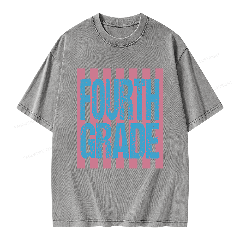 Pagewings Personalized First Day Of School Unisex Washed T-shirt