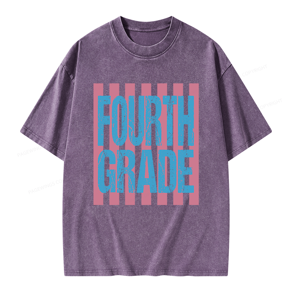 Pagewings Personalized First Day Of School Unisex Washed T-shirt
