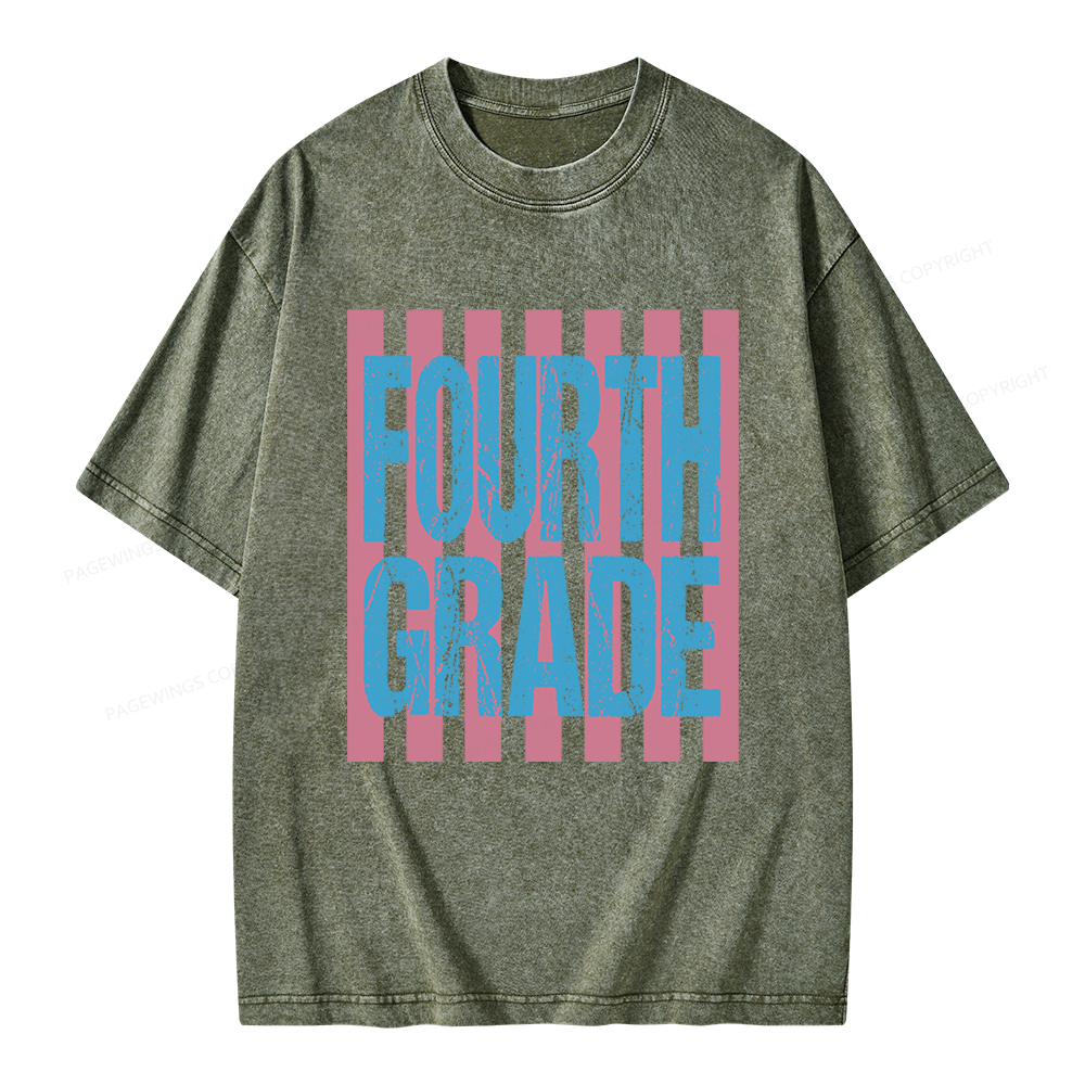 Pagewings Personalized First Day Of School Unisex Washed T-shirt