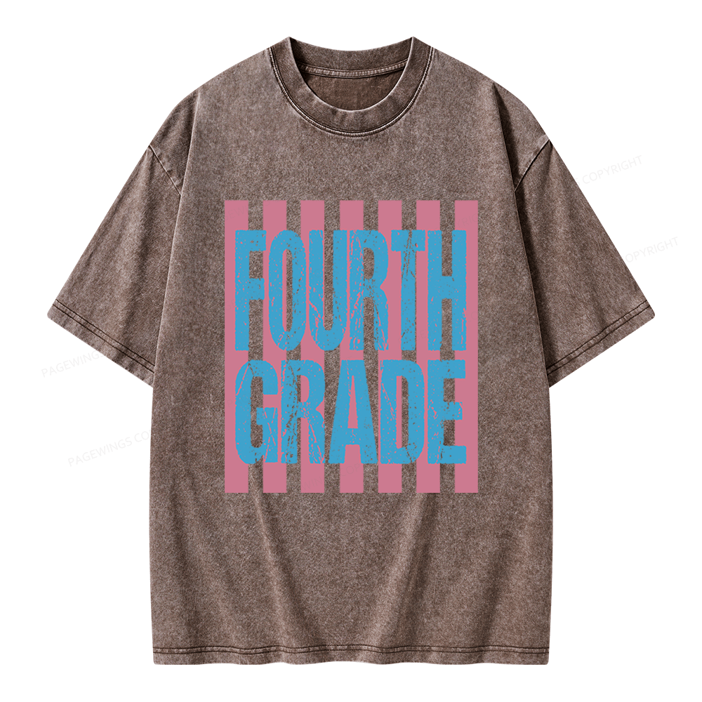Pagewings Personalized First Day Of School Unisex Washed T-shirt