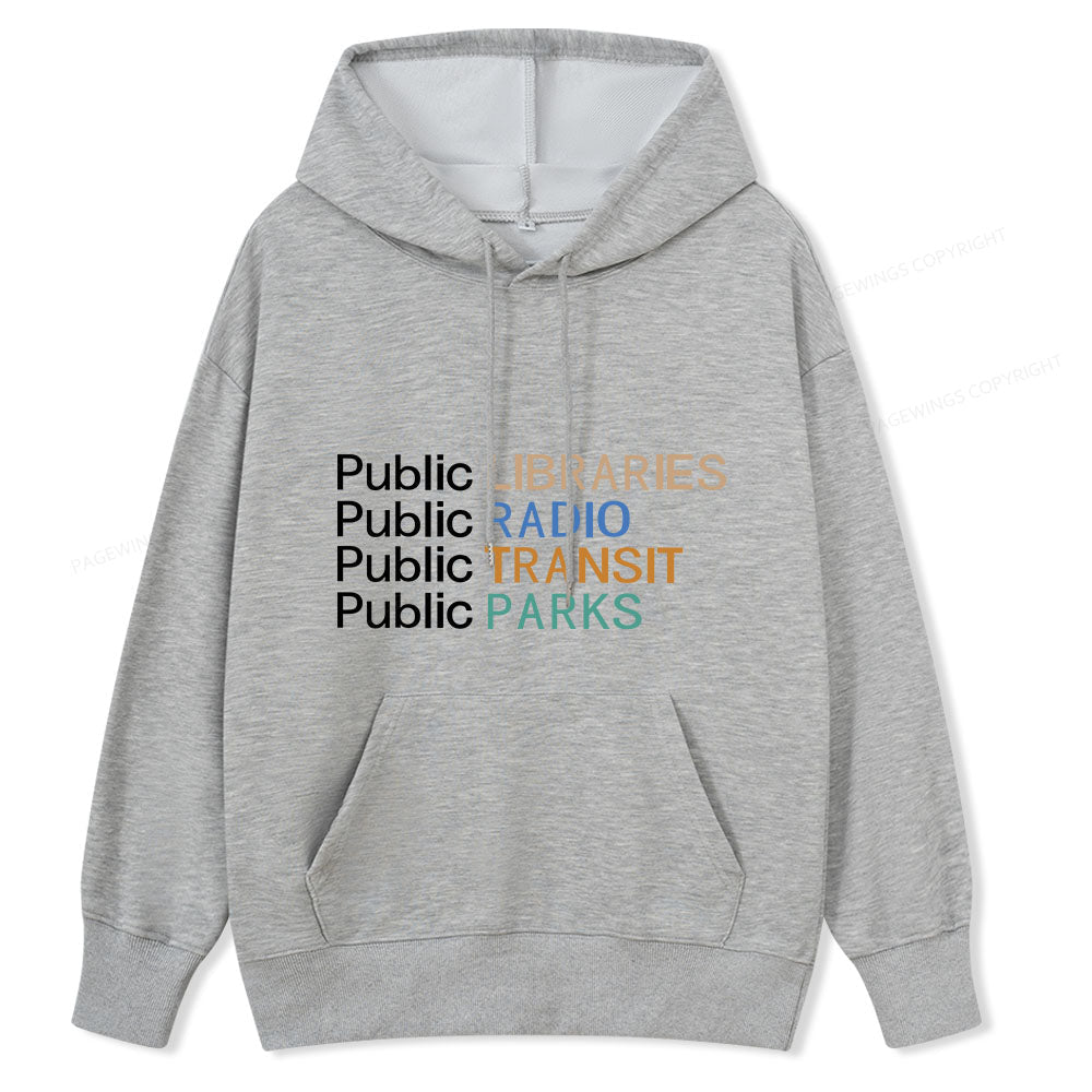 Pagewings Public Libraries Radio Transit Parks Unisex Classic Hoodie