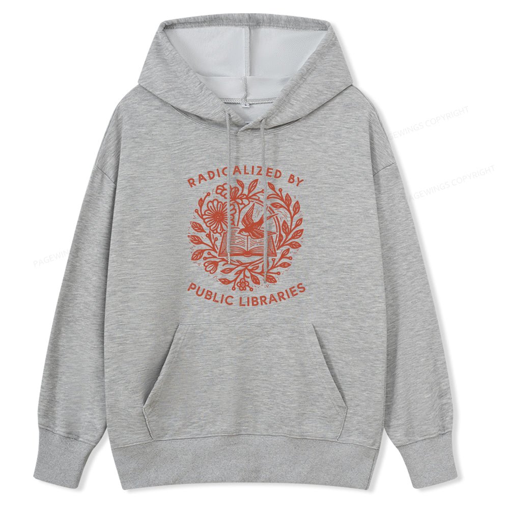 Pagewings Radicalized By Public Libraries Unisex Classic Hoodie