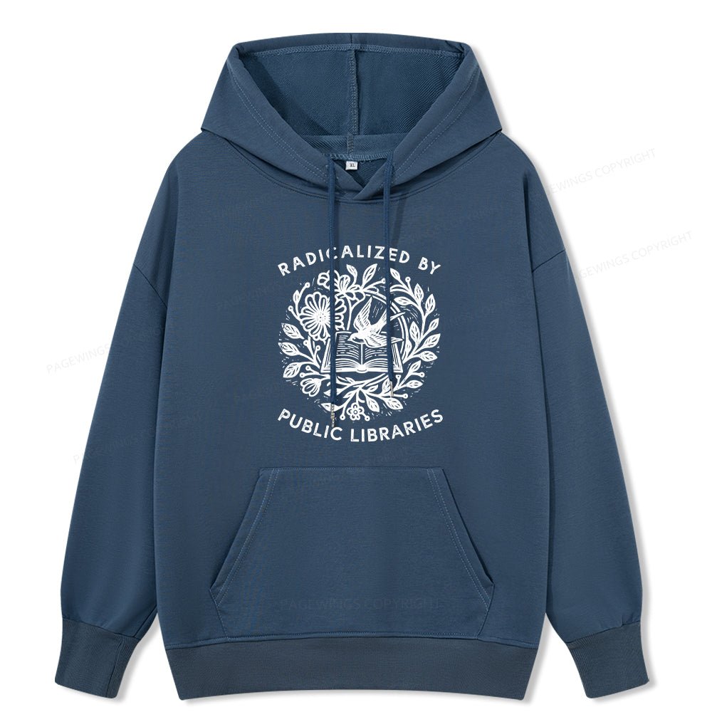 Pagewings Radicalized By Public Libraries Unisex Classic Hoodie