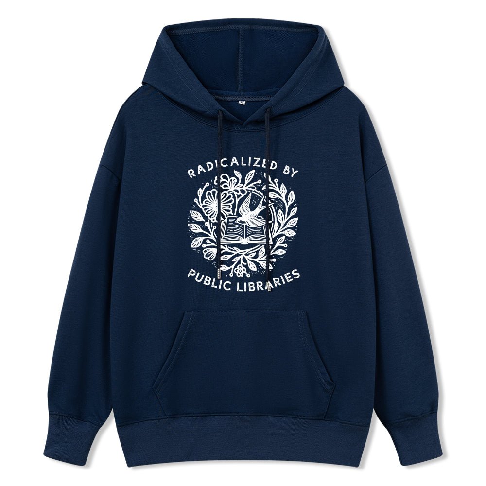 Pagewings Radicalized By Public Libraries Unisex Classic Hoodie