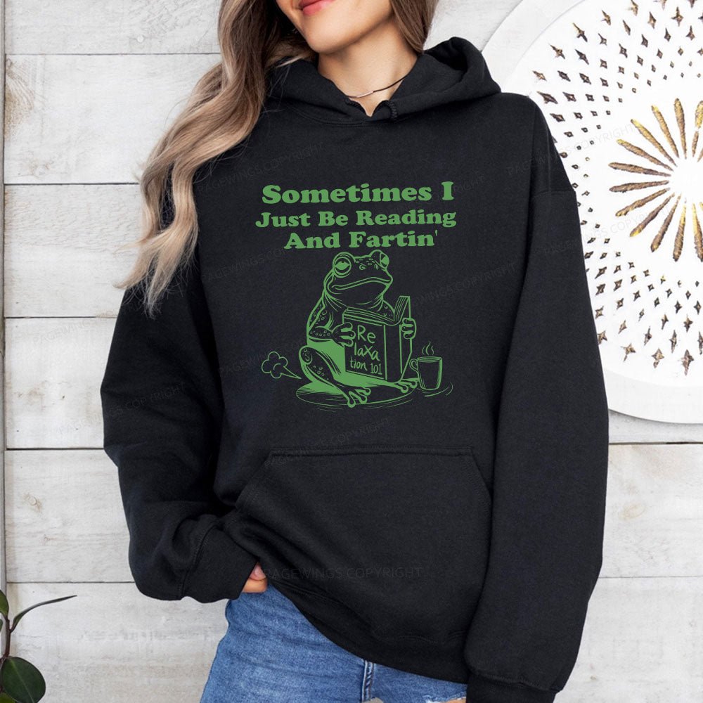 Pagewings Sometimes I Just Be Reading and Fartin Unisex Classic Hoodie