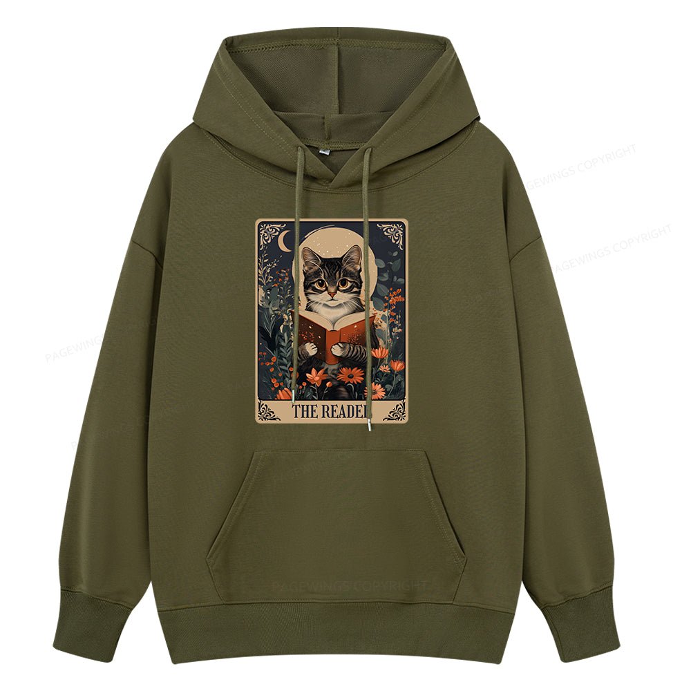 Pagewings The Reader Tarot Card Cat Unisex Classic Hoodie