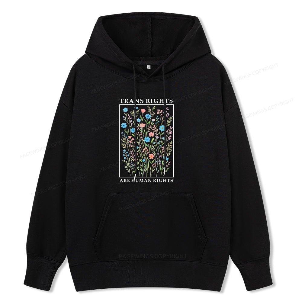 Pagewings Trans Rights Are Human Rights Unisex Classic Hoodie