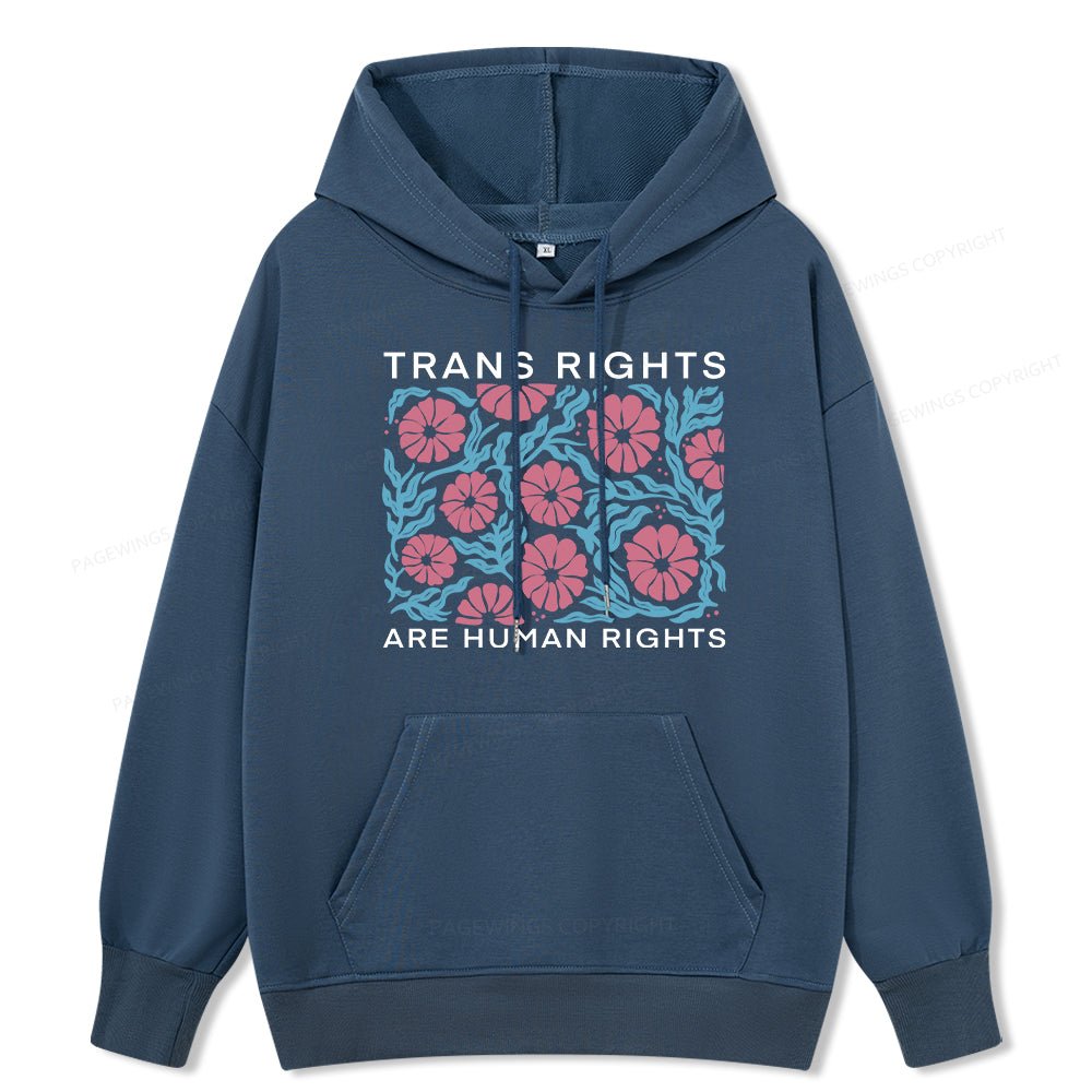 Pagewings Trans Rights Are Human Rights Unisex Classic Hoodie