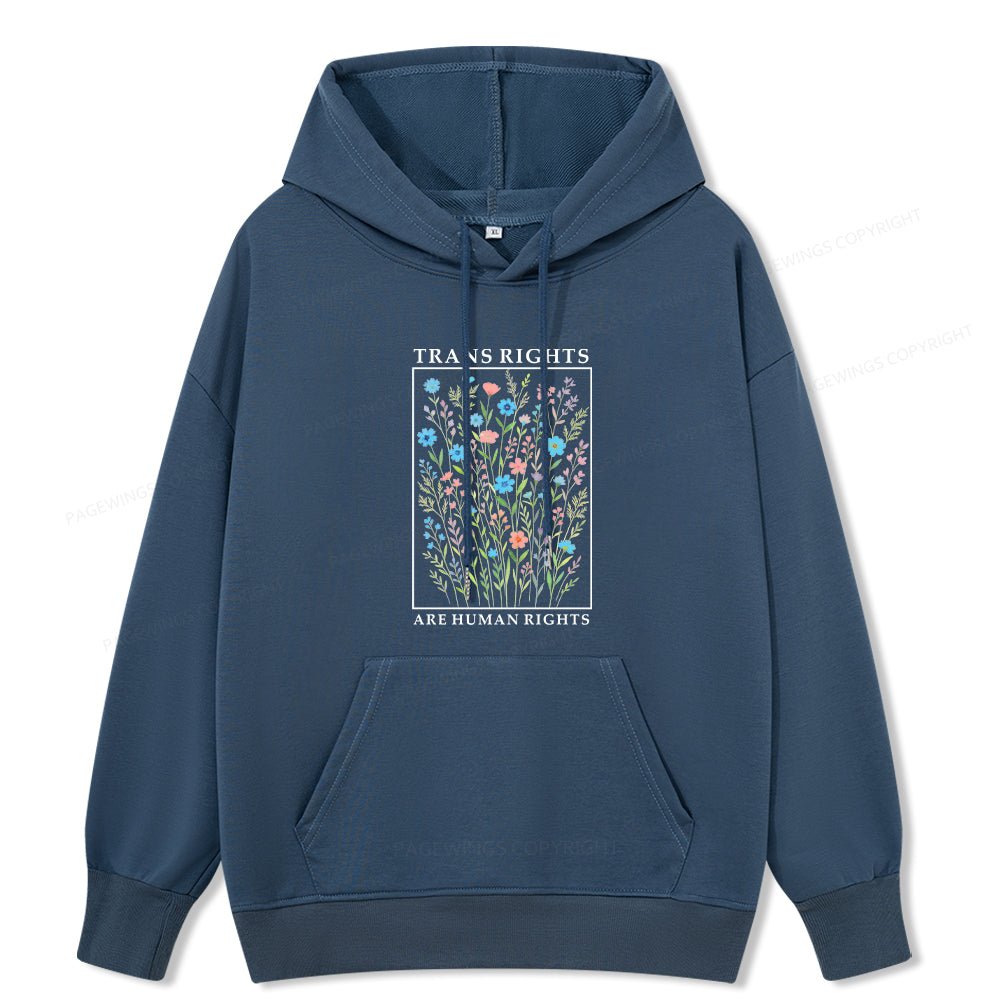 Pagewings Trans Rights Are Human Rights Unisex Classic Hoodie