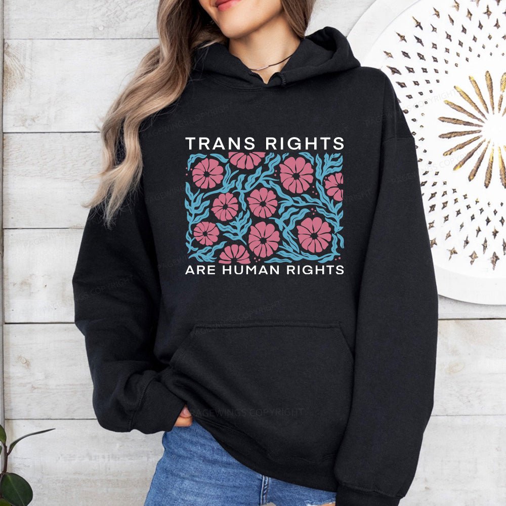 Pagewings Trans Rights Are Human Rights Unisex Classic Hoodie