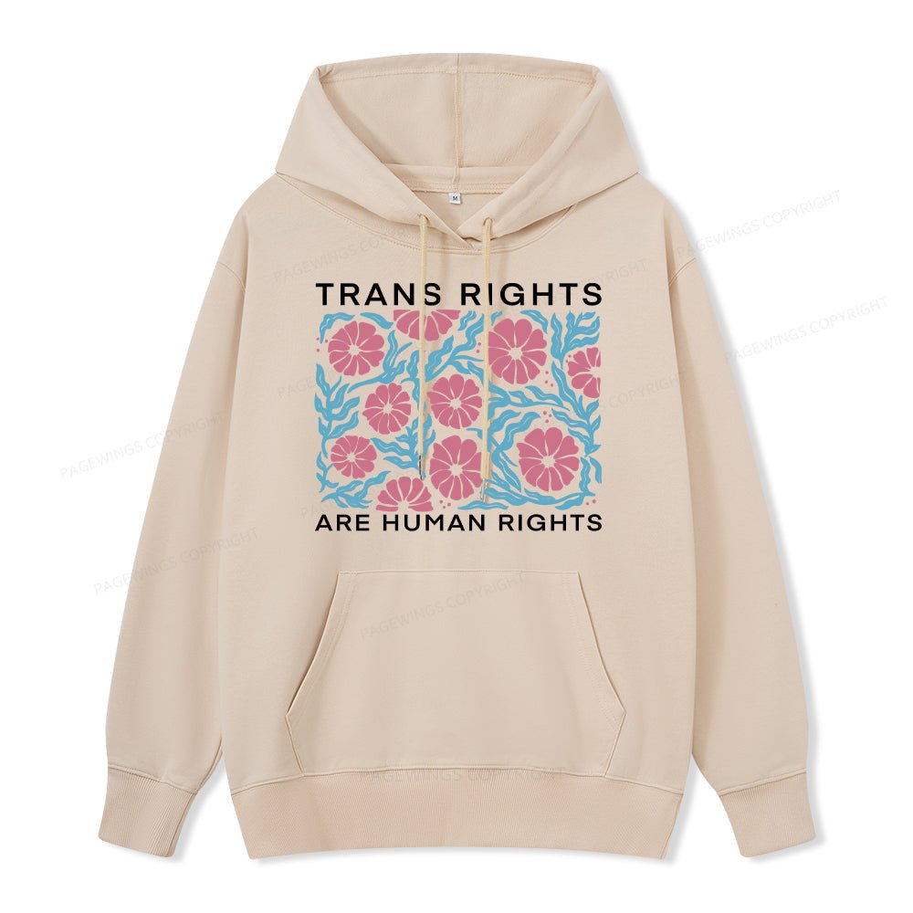 Pagewings Trans Rights Are Human Rights Unisex Classic Hoodie