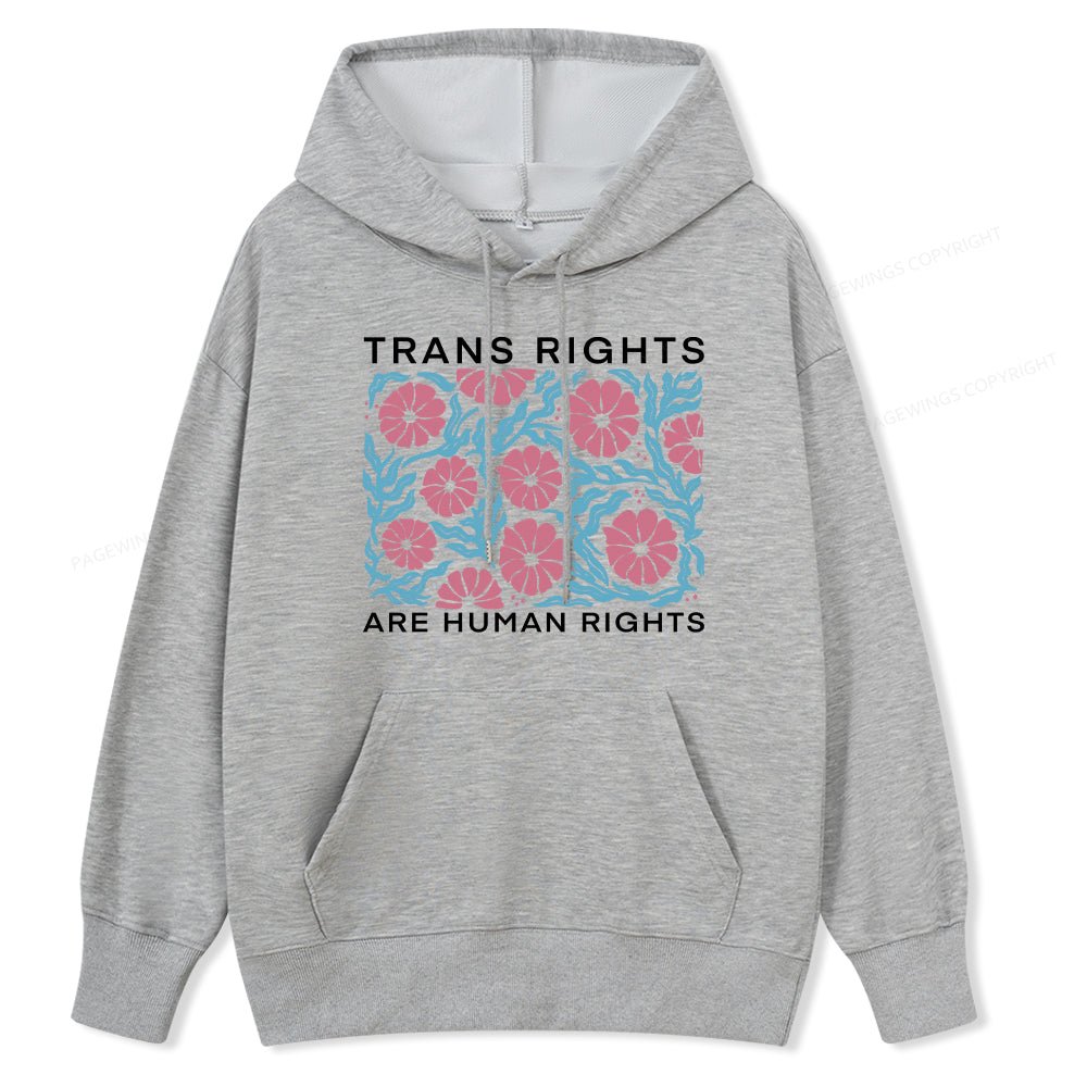 Pagewings Trans Rights Are Human Rights Unisex Classic Hoodie
