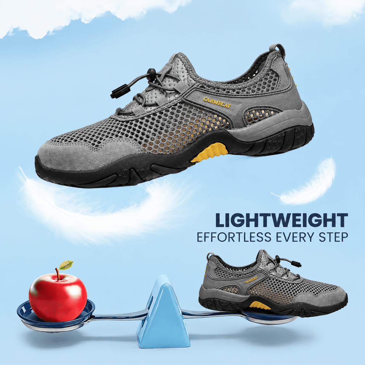 Men's Lightweight Walking Shoes – Breathable Comfort Sneakers Built for All-Day Adventures