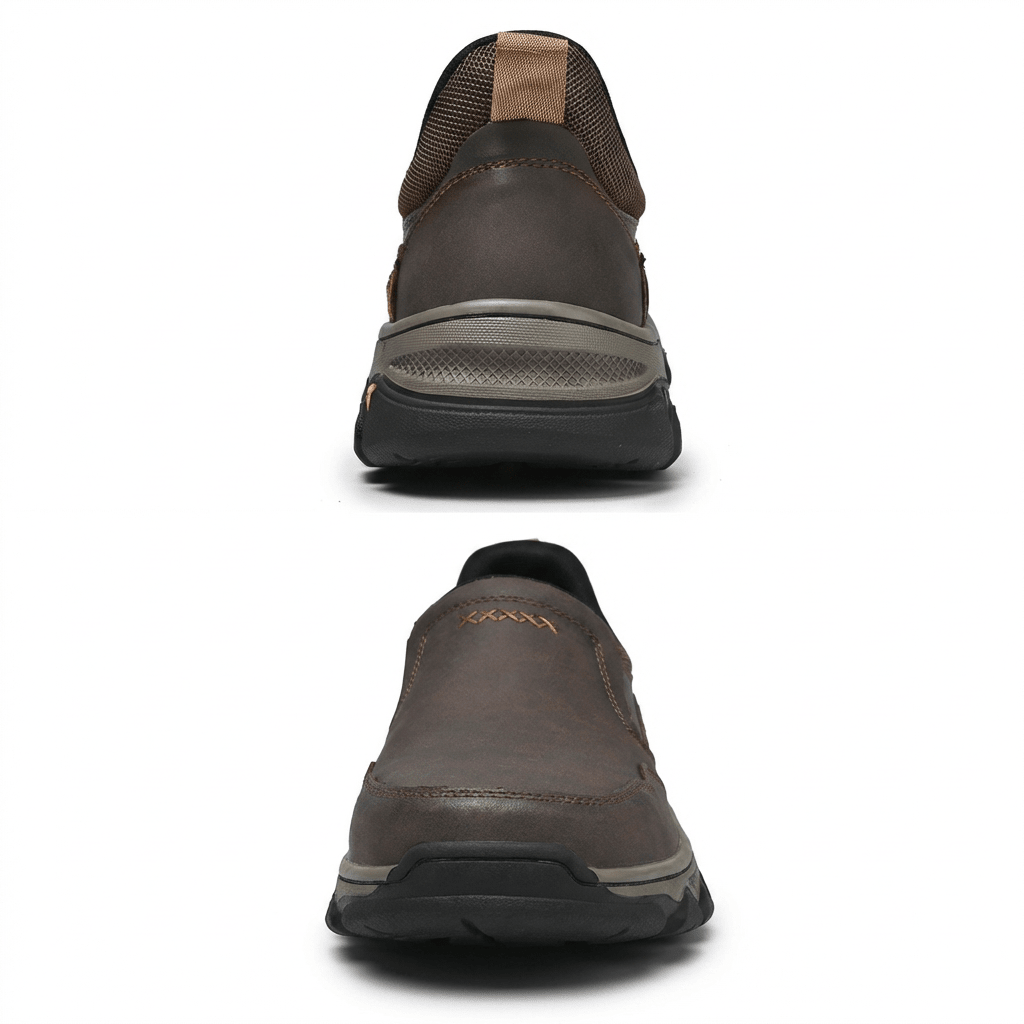 Men's wide-toe, non-slip, hands free slip- loafer shoes