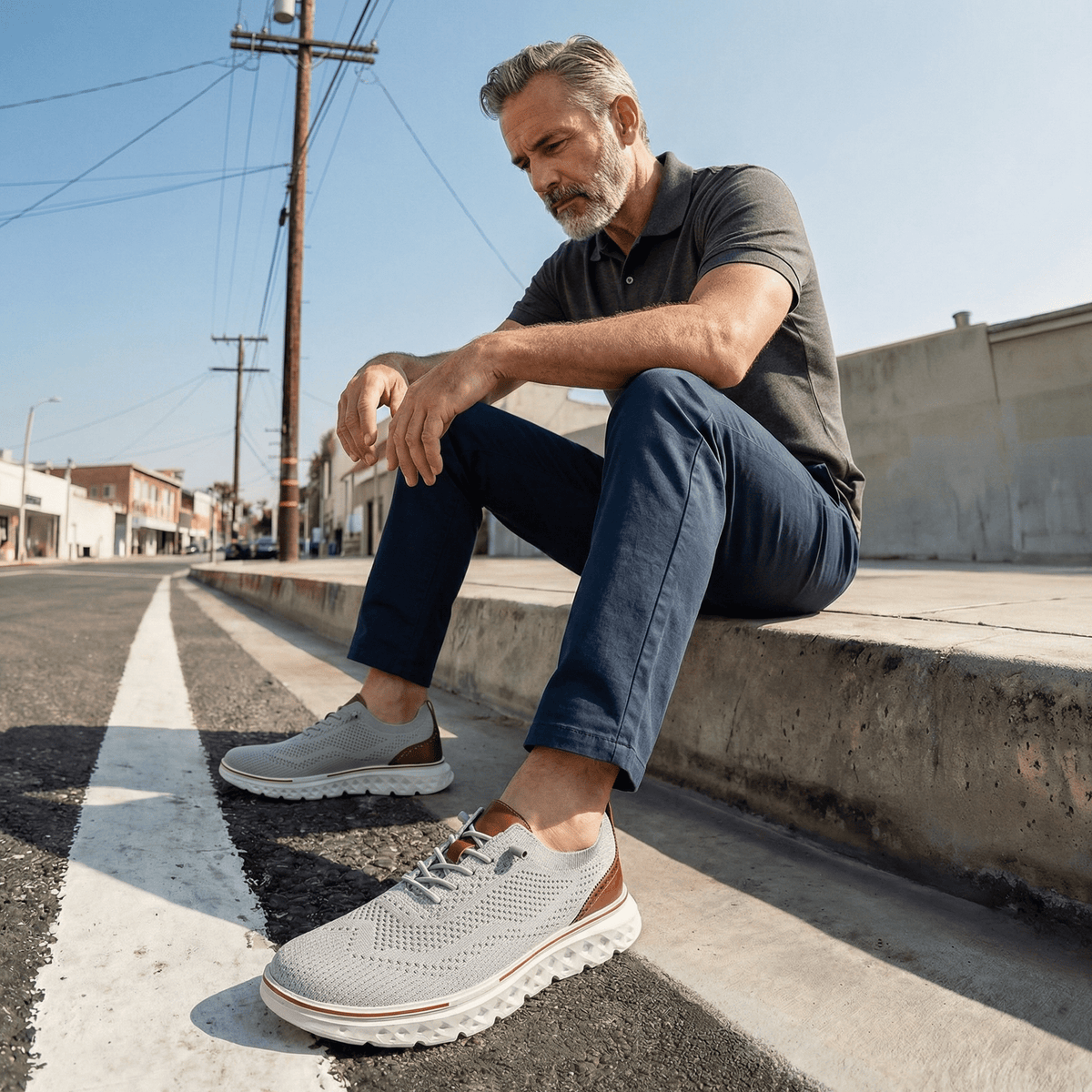 Men's hands-free casual walking shoes