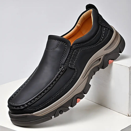 ⏰Promotion 50% OFF - Men's Comfort Orthopedic Leather Slip-On Loafers — Easy On & Arch Support