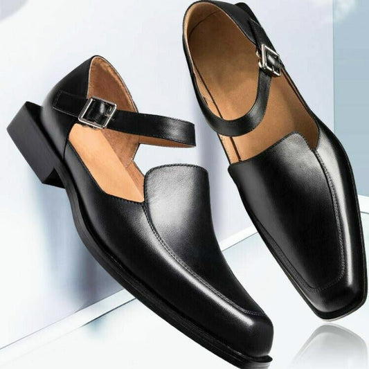 Dan Anthony Black Leather Sandals