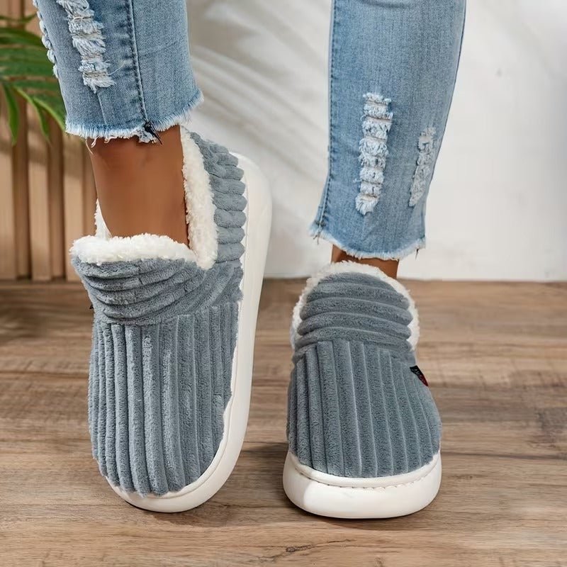 Unisex Cozy & Warm Winter Slippers Slip-On Indoor/Outdoor House Shoes