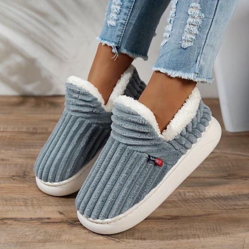 Unisex Cozy & Warm Winter Slippers Slip-On Indoor/Outdoor House Shoes