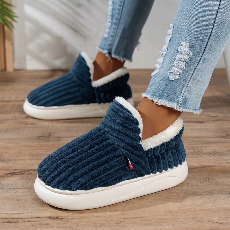 Unisex Cozy & Warm Winter Slippers Slip-On Indoor/Outdoor House Shoes