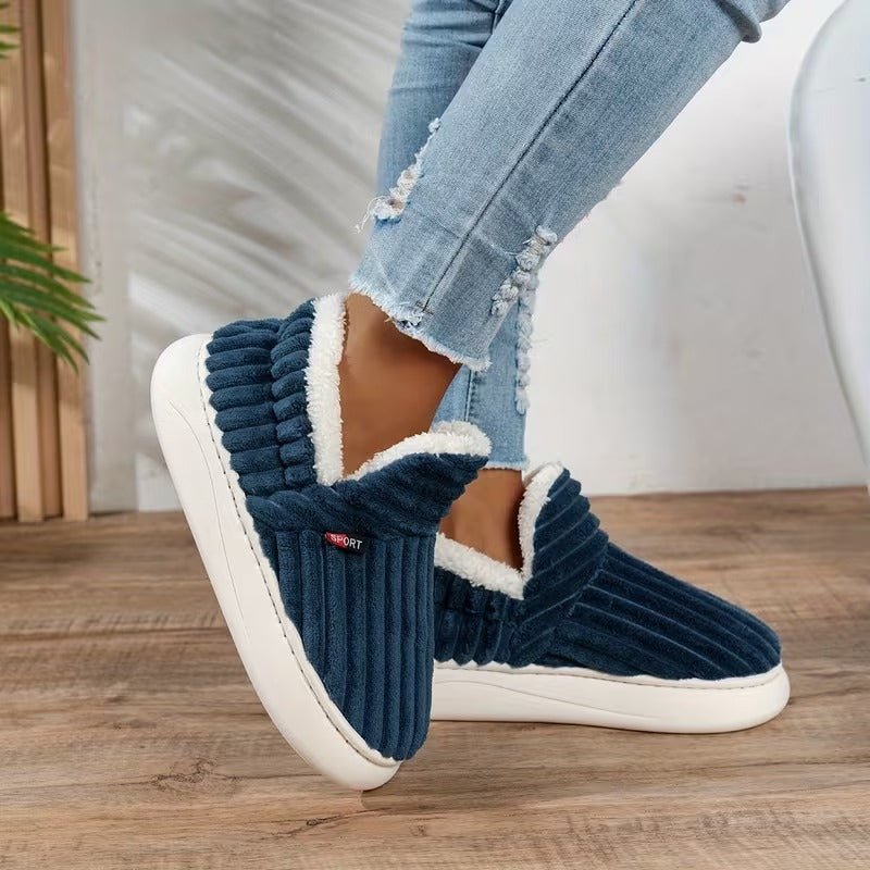 Unisex Cozy & Warm Winter Slippers Slip-On Indoor/Outdoor House Shoes