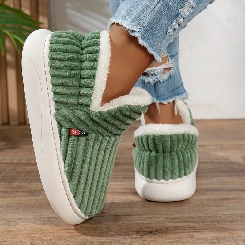 Unisex Cozy & Warm Winter Slippers Slip-On Indoor/Outdoor House Shoes