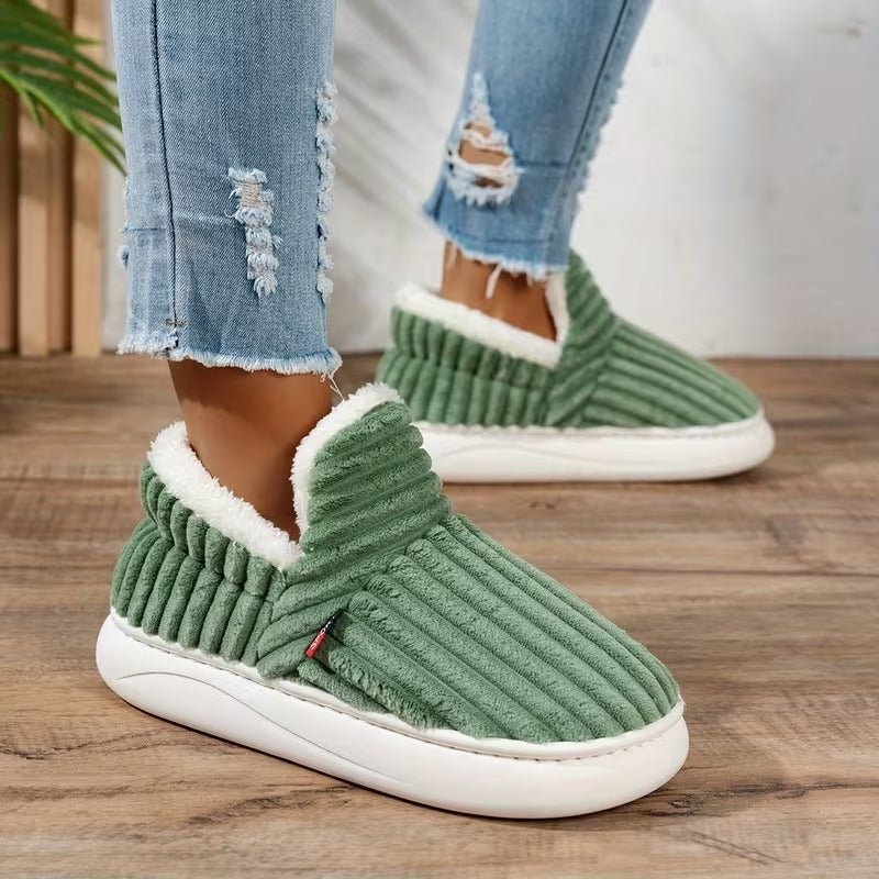 Unisex Cozy & Warm Winter Slippers Slip-On Indoor/Outdoor House Shoes