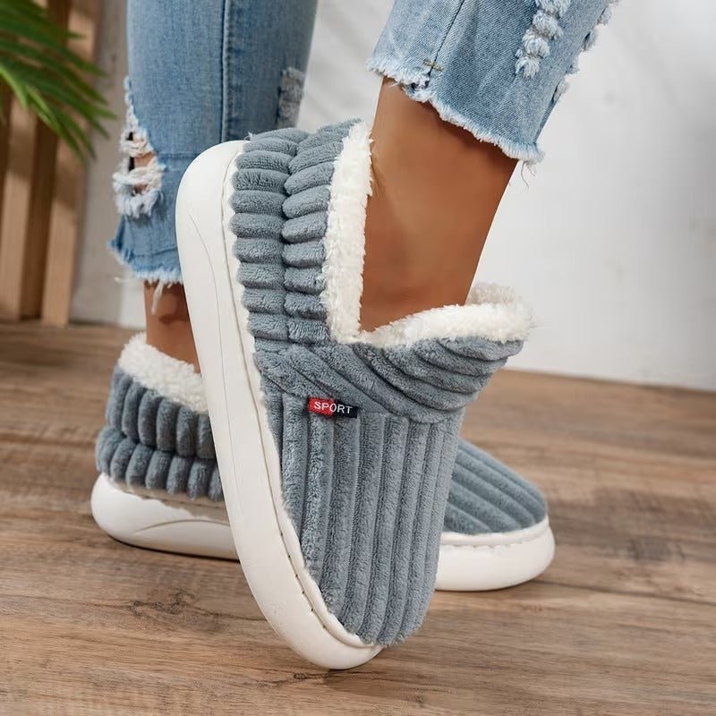 Unisex Cozy & Warm Winter Slippers Slip-On Indoor/Outdoor House Shoes