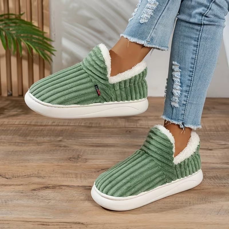Unisex Cozy & Warm Winter Slippers Slip-On Indoor/Outdoor House Shoes
