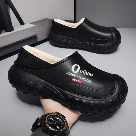 Unisex Plush Fleece-Lined WaterProof Slippers Indoor/Outdoor Winter Shoes