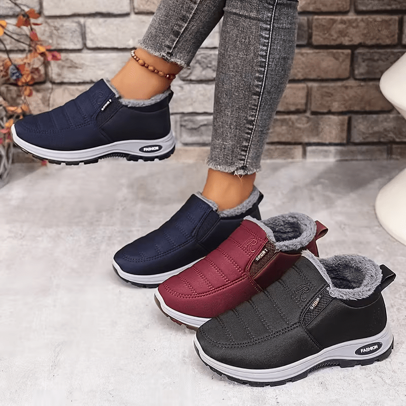 [Copy]Women's Warm & Lightweight Plush Lined Interior Non-Slip Winter Slip-On Boots