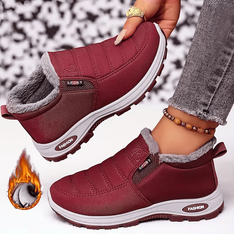 [Copy]Women's Warm & Lightweight Plush Lined Interior Non-Slip Winter Slip-On Boots