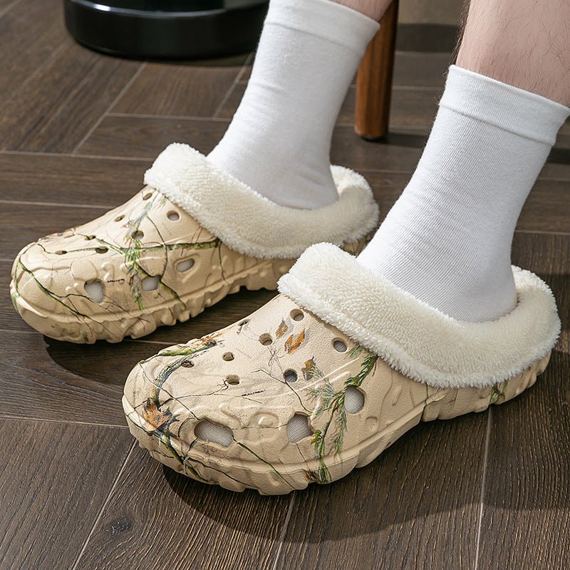 Warm Indoor/Outdoor Slippers with Soft Fleece Lining