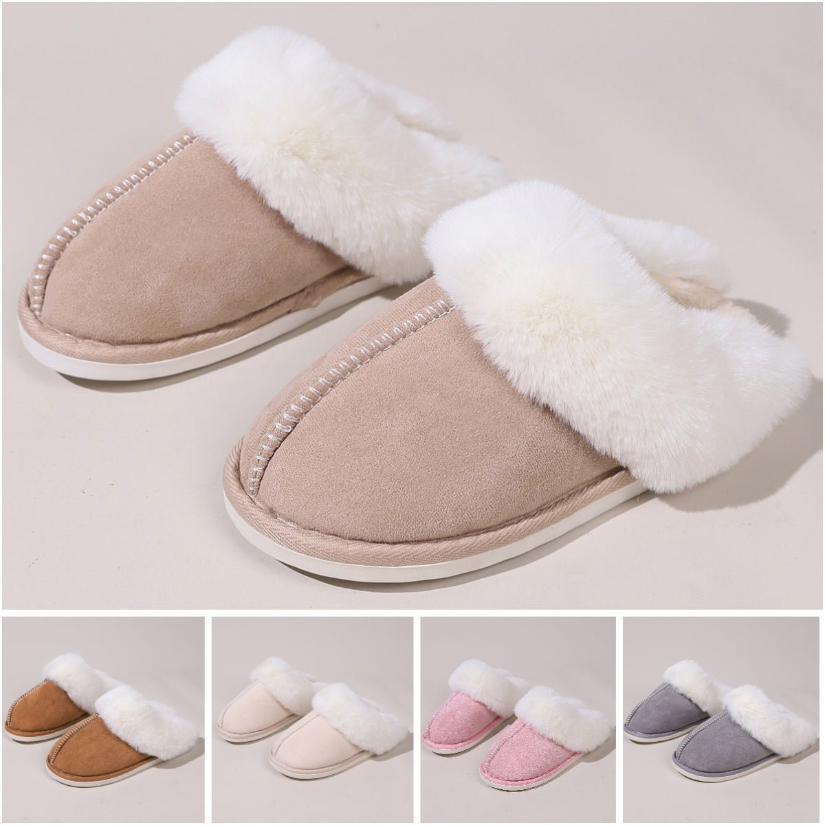 💖Winter Promotion 49% OFF💖Warm Plush Anti-Slip Home Slippers - oscloudgo