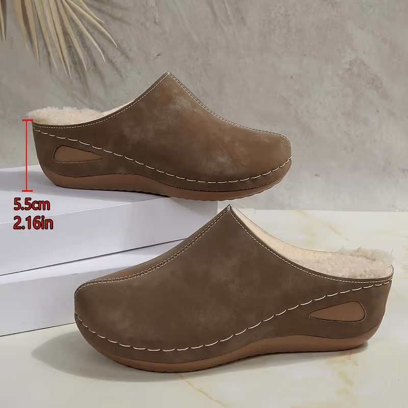 Women's Cozy Warm Cushioned Insole Winter Plush Slip-On Moccasin Slippers