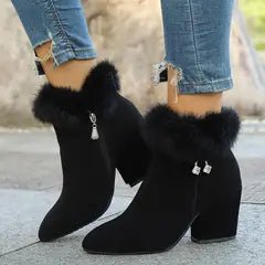 Women's Fashion Comfortable Chunky heel Ankle Boots