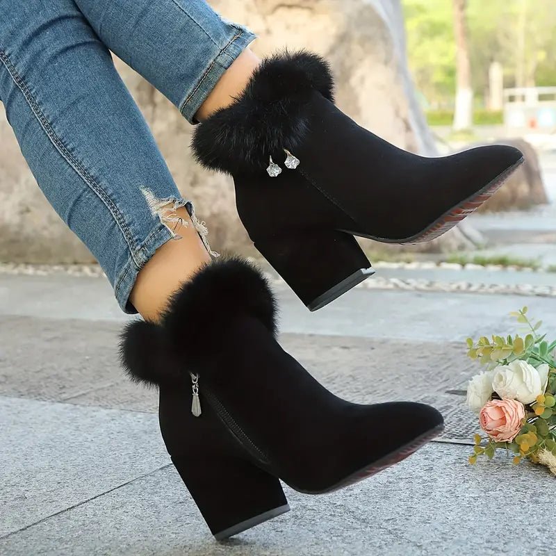 Women's Fashion Comfortable Chunky heel Ankle Boots