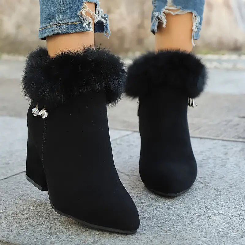 Women's Fashion Comfortable Chunky heel Ankle Boots