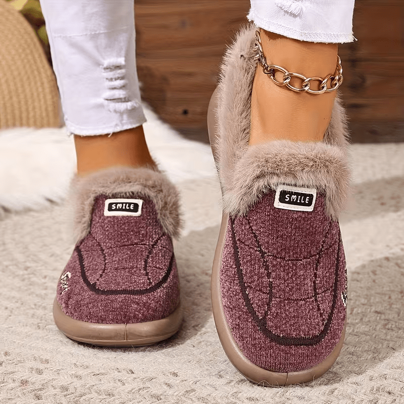 Women's Lined Thickened Warm Slip-On Shoes for Indoor/Outdoor