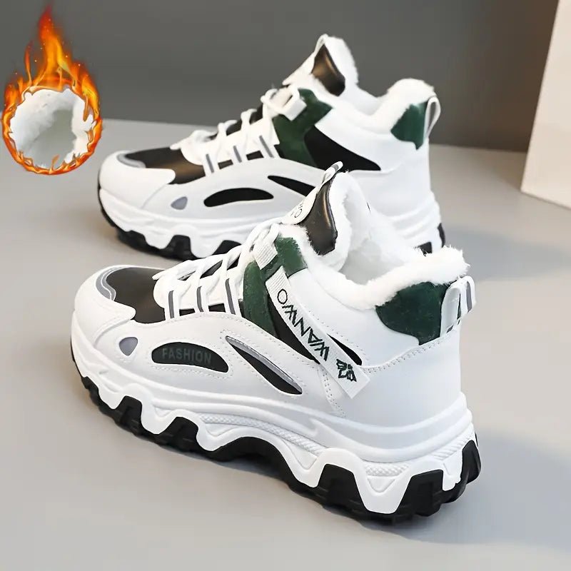 Women's Plus Size Fashionable and Warm Winter Sneakers