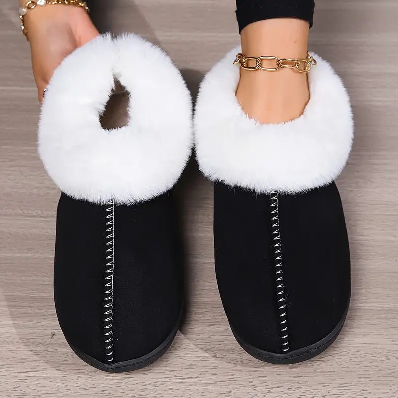 Women's Plush Warm Lightweight Anti-Slip Indoor Slippers