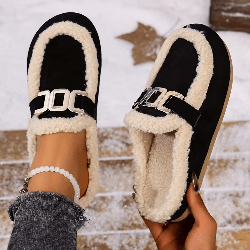 Women's Soft Warm Arch Support Slip-On Slippers Indoor/Outdoor House Shoes