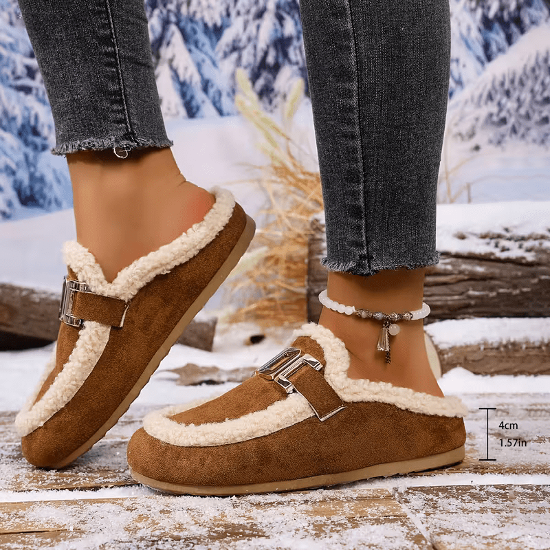 Women's Soft Warm Arch Support Slip-On Slippers Indoor/Outdoor House Shoes
