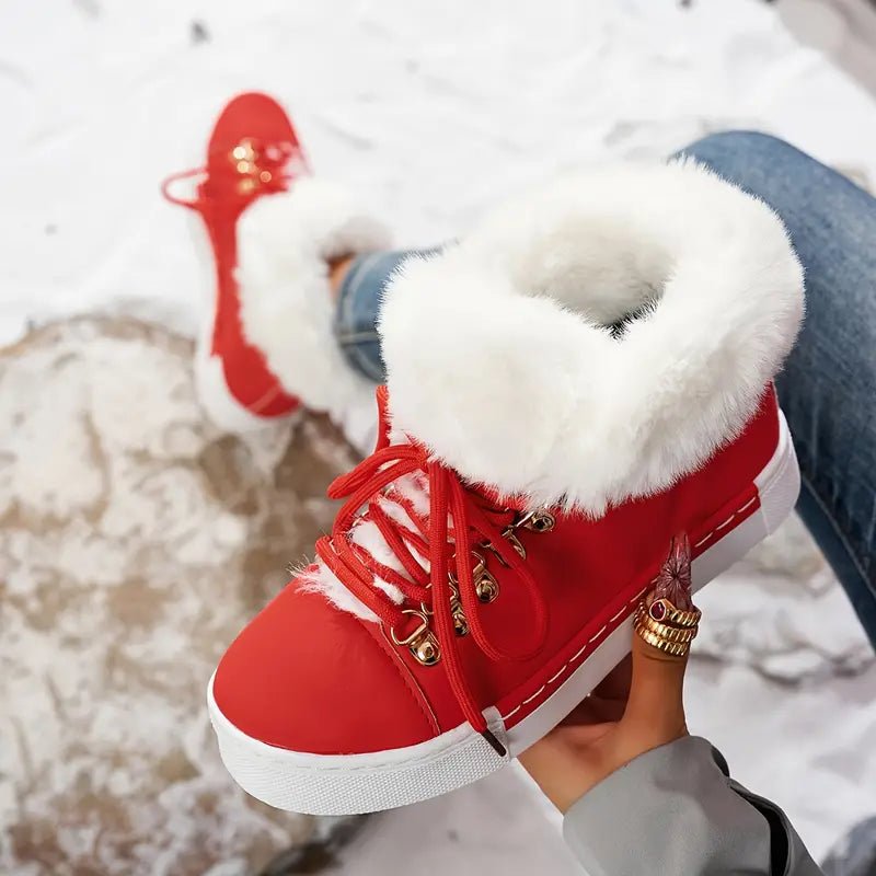Women's Stylish Thickened Warm Wedge Shoes Ankle Boots