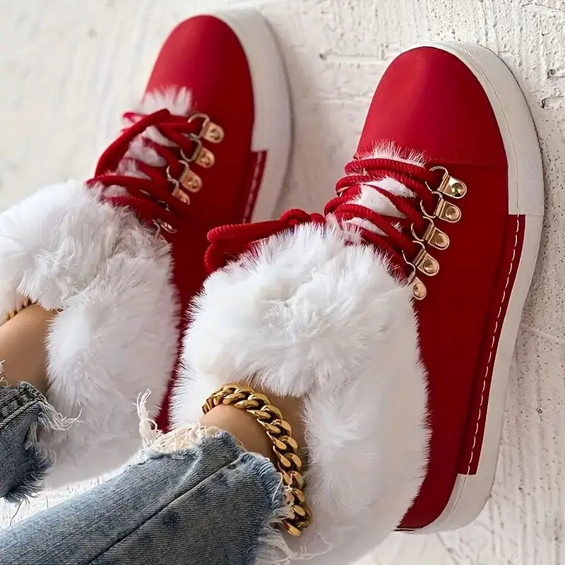 Women's Stylish Thickened Warm Wedge Shoes Ankle Boots